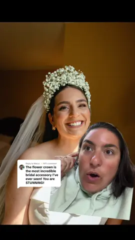 Replying to @Marya ✨ IVF truly the item that MADE my bridal look. I love that it’s 100% me & unique.  Shoutout to my florist Jess Kill (Kill’s custom creations) who understood the assignment!  #bridallook #flowercrown #bride #thegodfather #weddingtok 