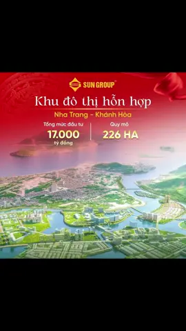 🥇 SUN GROUP NHA TRANG 🥇 Quỹ đất trung tâm hiếm hoi còn sót lại tại Nha Trang 👉Hội tụ 4 view hiếm có:  🌊 View biển – 🏞 View núi – 🌅 View sông – 🌃 View thành phố • Dự án rộng 226,7 ha, tọa lạc tại phường Nam Nha Trang (trước là xã Vĩnh Thái và phường Phước Long) – vùng lõi đô thị Khánh Hòa.  • Ưu thế “ba mặt tiếp giáp sông” – sông Quán Trường và sông Tắc – mang đến môi trường sống trong lành, cảnh quan thư thái.  • Kết nối thuận tiện với các tuyến đường chủ đạo như T‑27, Phong Châu, Võ Văn Kiệt, Nguyễn Tất Thành, Lê Hồng Phong… giúp dễ dàng đến trung tâm, khu hành chính mới, trường học và bệnh viện.  • Chức năng đa dạng: thương mại – du lịch – giải trí – giáo dục – nhà ở, định vị khu đô thị ven sông – kề biển tiêu chuẩn quốc tế.  • Dự kiến đón khoảng 20.000 cư dân, bao gồm 4.200 căn thương mại và 1.500 căn nhà ở xã hội, phục vụ đa nhóm khách hàng.  ⸻ ​​​ 📍Thông tin triển khai – “Tiến độ rõ ràng – thời gian vàng đầu tư” • Dự án chính thức khởi công vào ngày 19/8/2025, đánh dấu bước phát triển đô thị chiến lược của Khánh Hòa.  • Thời gian triển khai khoảng quý III 2025 , với tiến độ giải phóng mặt bằng đang được gấp rút thực hiện.  • Dự kiến đi vào vận hành từ đầu năm 2029. Liên hệ 👨‍⚖️ #TuấnBĐSNhaTrang #Sungroup #khuđôthịhỗnhợptpnhatrang