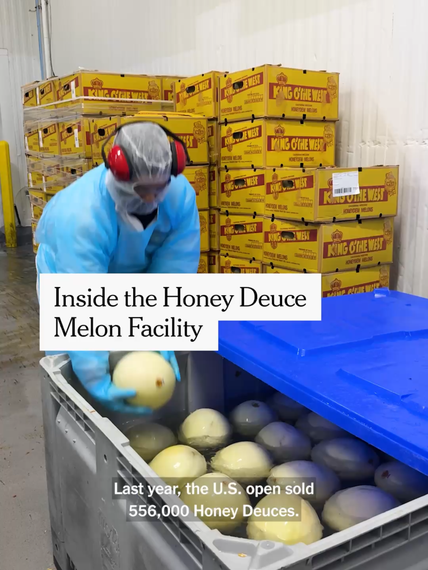 Behold, the most profitable cocktail in sports. Hundreds of thousands of Honey Deuce cocktails are sold at the U.S. Open each year. Here's a behind-the-scenes look at how they are made. Click the link above to read more about how the team will scoop 2.3 million melon balls this year on @nytcooking. #HoneyDeuce #cocktails #USOpen #tennis
