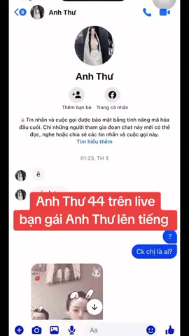 Anh Thư 44 trên live bạn gái Anh Thư lên tiếng #tiktokeranhthu #anhthu #fyp #tinnongtiktok #fyp 
