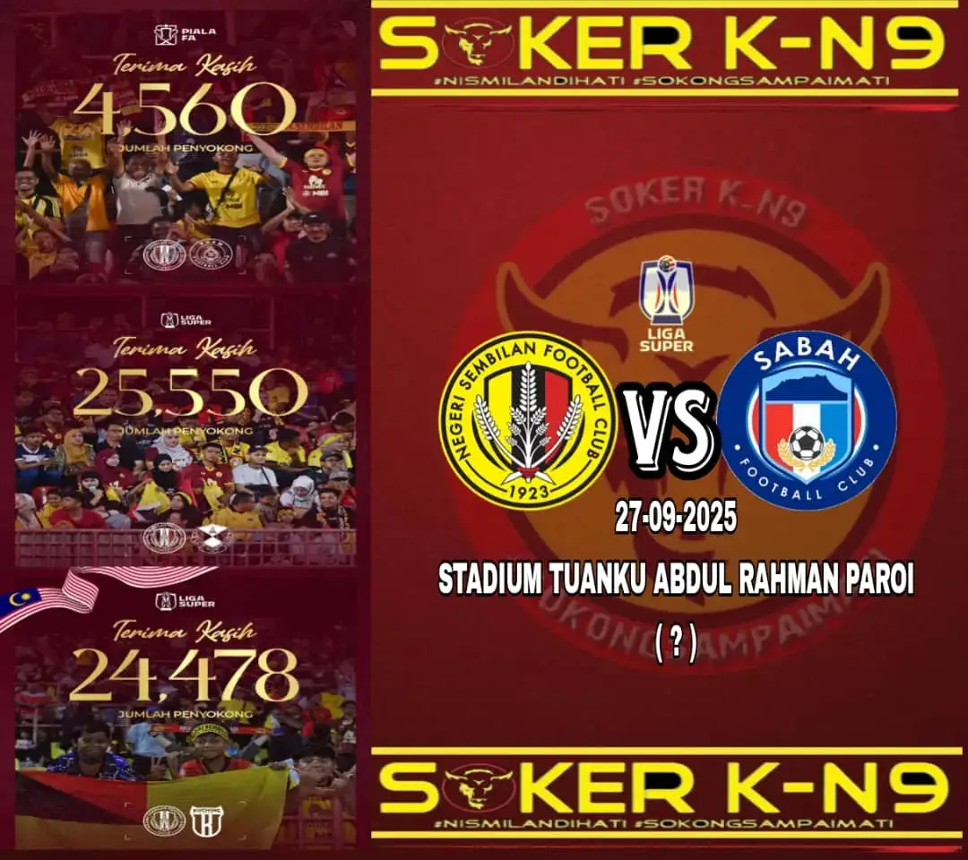 Kehadiran Penyokong Ke Stadium Tuanku Abdul Rahman Paroi. NEGERI SEMBILAN FC vs SABAH FC ( ????? ) #NSFC  #SOKERKN9  #LigaSuperMalaysia  #Viral  #Fyp 