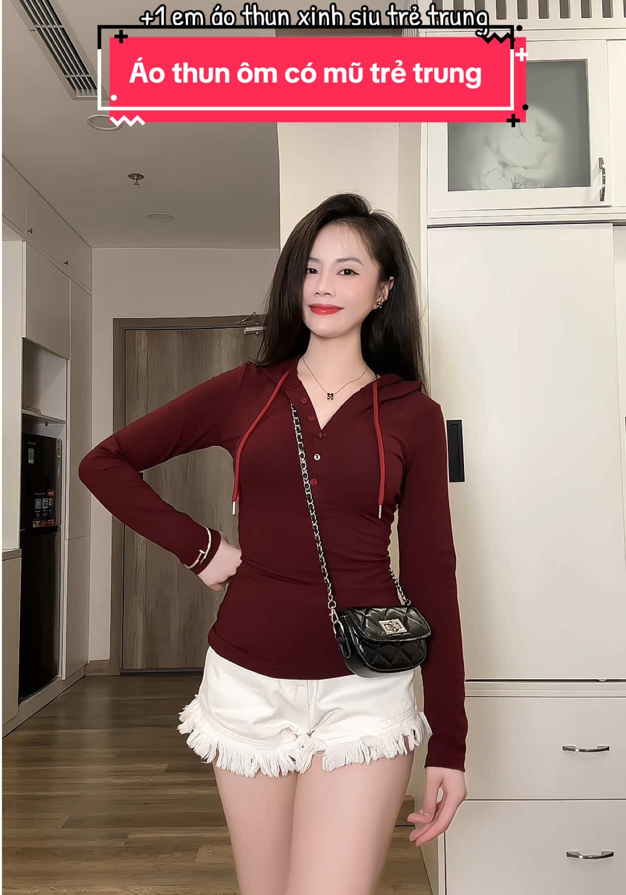 Áo thun xinh trẻ trung cho mùa thu đông #aothunnu #aothunombody #aothundaitay #thoitrangnu #hottrend 