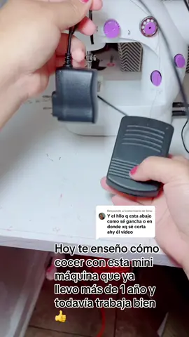Respuesta a @Irma  enseñando como cocer#mini#maquina#electrico#con#pedal