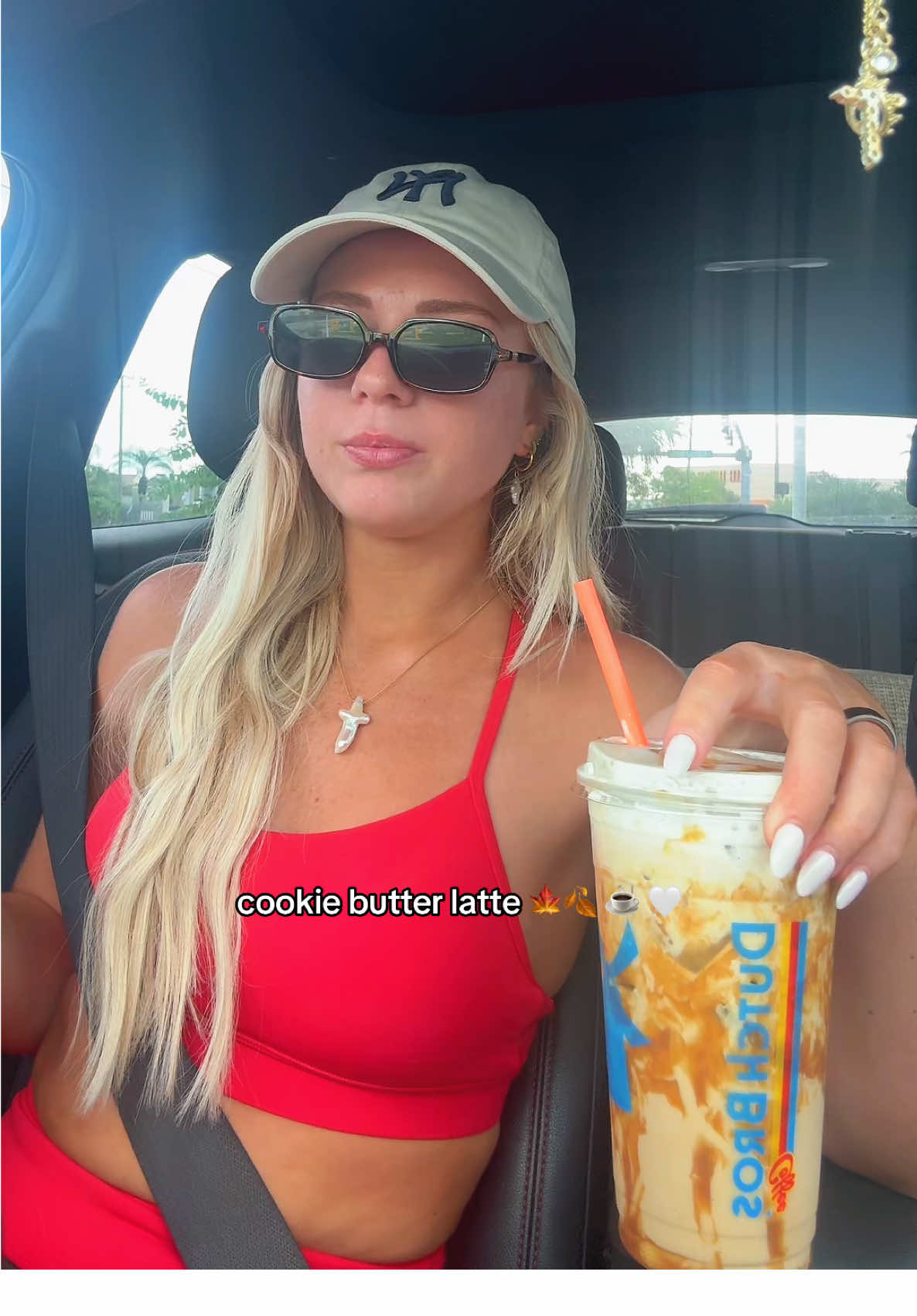 not me getting honked at 🫣 @Dutch Bros Coffee #fyp #dutchbroscoffee #cookiebutterlatte #falldrinks🍂 