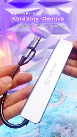 8 in 1 Docking Station na pwede din gamitin sa power bank at Card Reader narin.. ang ganda diba? #dockingstation #cardreader #8in1usbC #powerbankhack #popcorn 