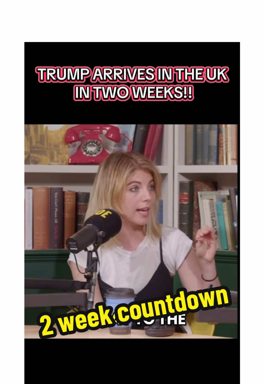 Two weeks to touch down - Trump will be here on his state visit and we will be ready to tell our government that we will not roll over for the fascist politics he brings with him #trump #uknews #trumpstatevisit #trumpinuk #fypp 