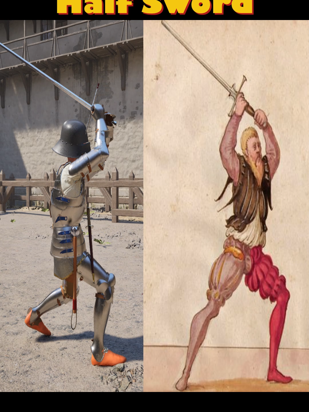 Using REAL TECHNIQUES in HALF SWORD #brutal #halfsword #medieval #history #games #kcd2 #gameplay