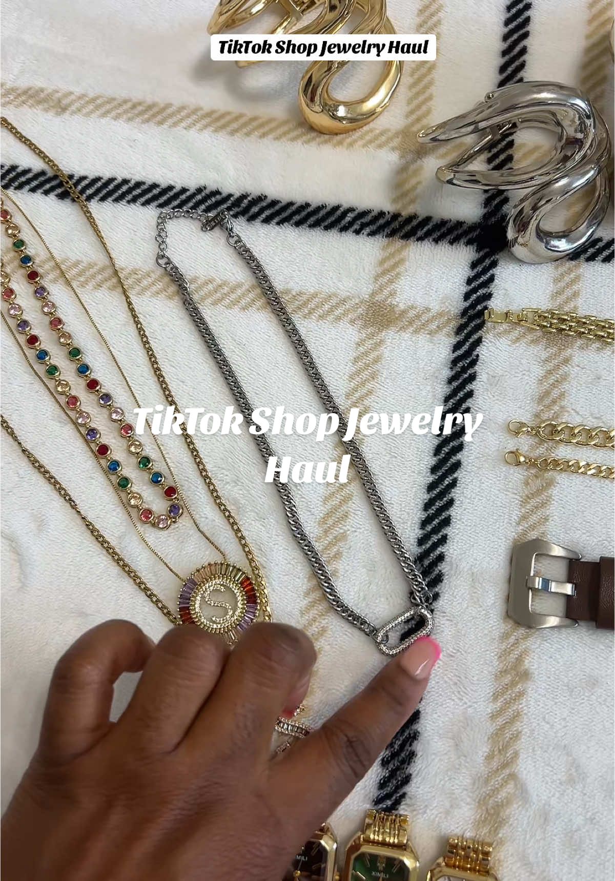 TikTok shop jewelry haul ❤️❤️❤️ #jewelry #jewelrytiktok #watch #bracelet #necklace #anklet 
