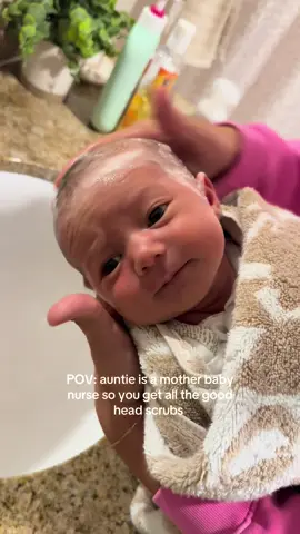 like hello perfection 😍 @Olivia Sanders  #baby #firstbath #motherbabynurse #auntie #niece 
