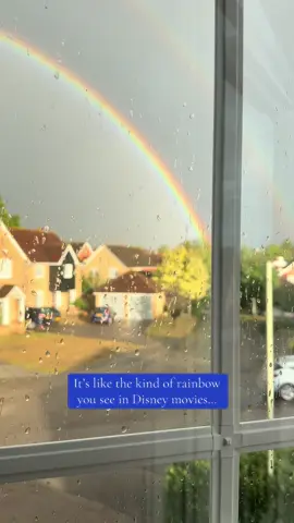🌈A rainbow so clear it’s a sign  #rainbow #disneyrainbow #sign