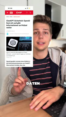 ChatGPT sendet jetzt Chats an die Polizei. Hier sind 3 Einstellungen zum Schutz Deiner Daten. #chatgpt #chatgptprompt #chatgpthack #chatgpttips #ai 