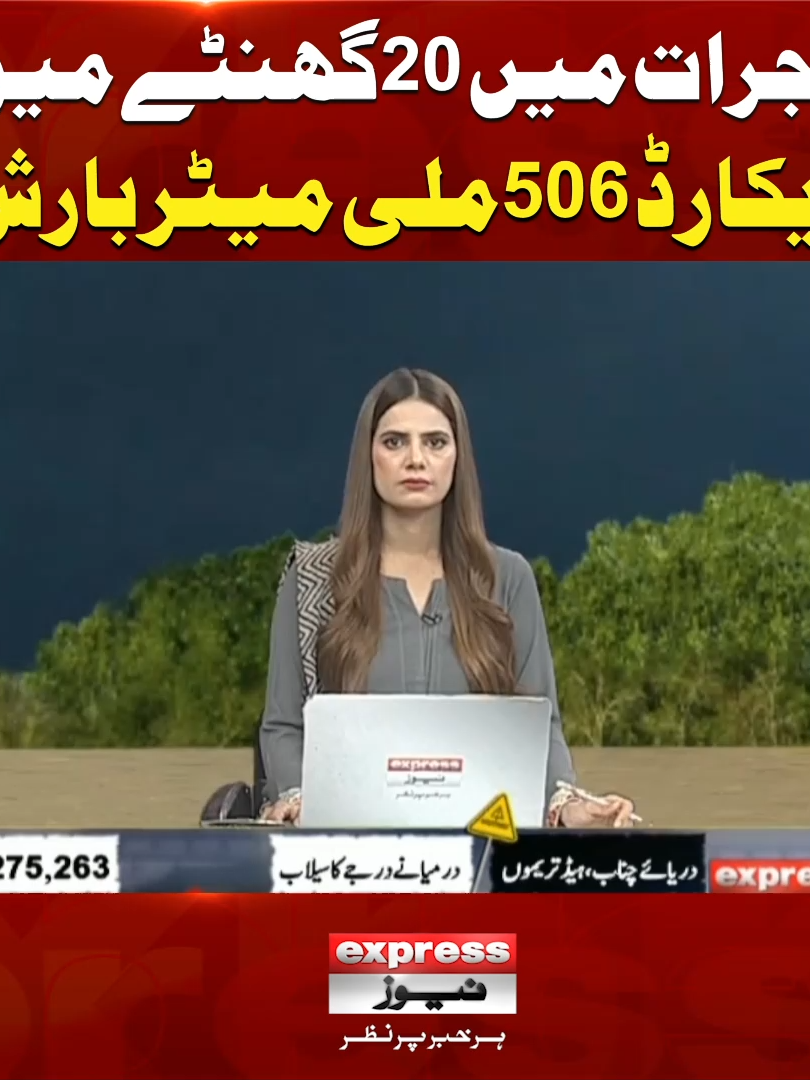 گجرات میں 20گھنٹے میں ریکارڈ 506ملی میٹر بارش  #Gujrat #ExpressNews #BreakingNews #LatestNews #Rain #RecordRain