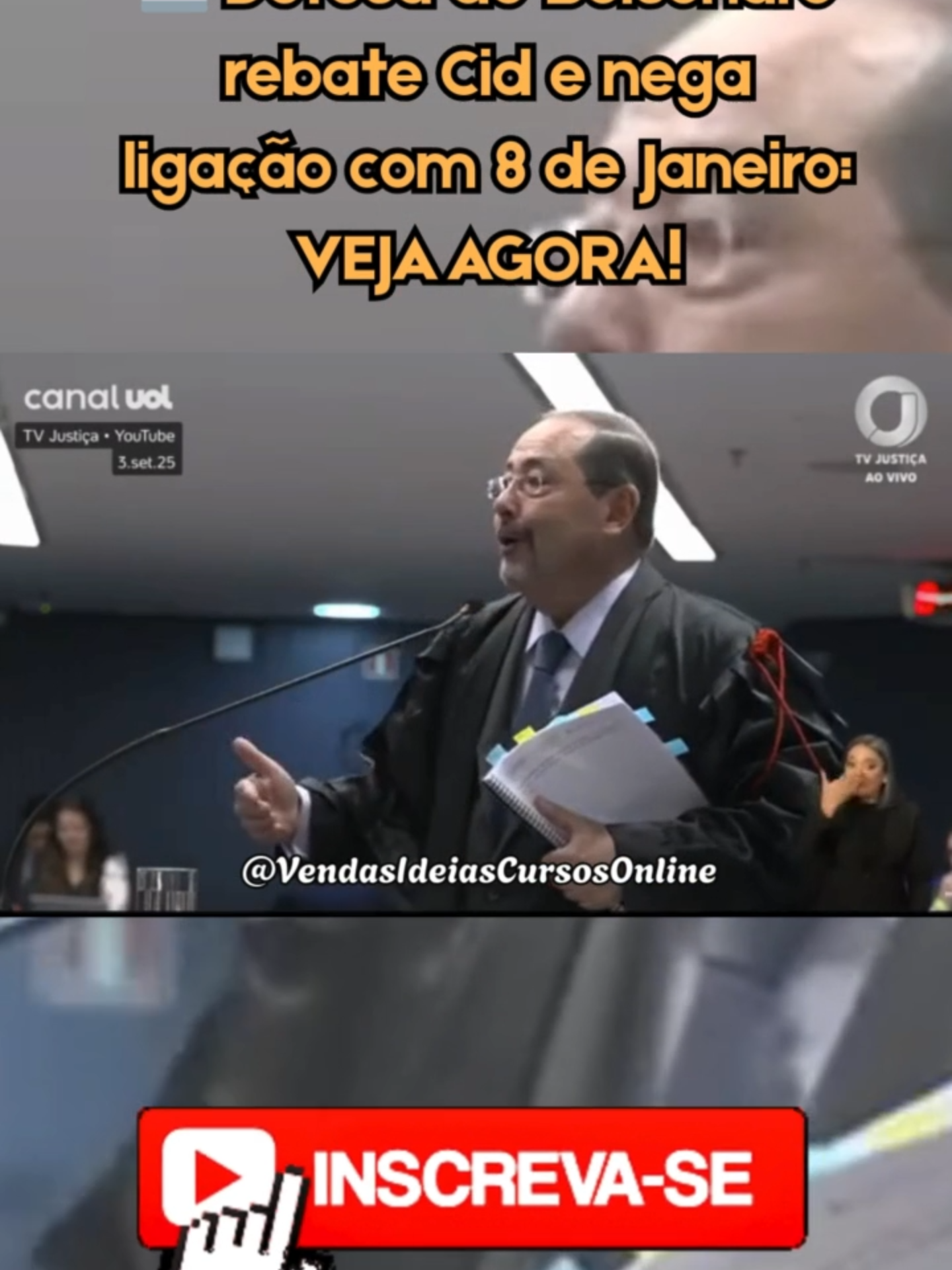 🚨 Defesa de Bolsonaro rebate Cid e nega ligação com 8 de Janeiro: VEJA AGORA! A defesa do ex-presidente Jair Bolsonaro reagiu às declarações do tenente-coronel Mauro Cid e negou qualquer envolvimento com o 8 de janeiro ou planos de golpe. O depoimento promete agitar o cenário político e pode mudar o rumo das investigações. Assista a íntegra agora e tire suas próprias conclusões! #Bolsonaro #MauroCid #8deJaneiro #CPI #Política #Urgente #Noticias #BreakingNews #Brasil #AoVivo #AssistaAgora #ForYou#CanalDeNotícias #NoticiasDoBrasil #Reviravolta #NotíciaUrgente #CrisePolitica #AnalisePolitica #notíciasdatv #EntretêNews #tiktoknotícias #notícias #Shorts #dolar #BRASIL #EUA #europa #notícia #trump #shorts #bolsonaro #noticiastiktok