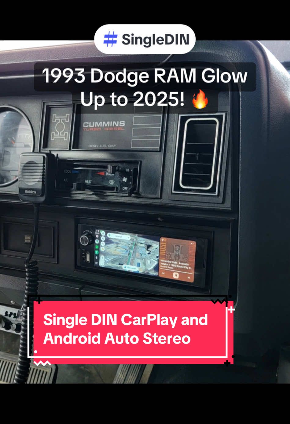 Eonon Single DIN Apple CarPlay & Android Auto head unit! #SingleDin #carplay #carstereo #oldcar #eonon #caraudio #carupgrade #carsoftiktok #eonon23years 