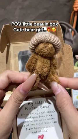 How cute and thoughtful is this little bear in box!!!🐻💕#cutegift#littlebear #giftforkids #giftforfriend #tiktokmademebuyit   