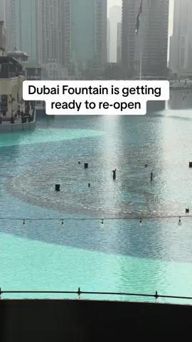 The covers have come off.  Dubai Fountain is preparing to reopen on October 1. Will you be there?  #dubai #fountain 