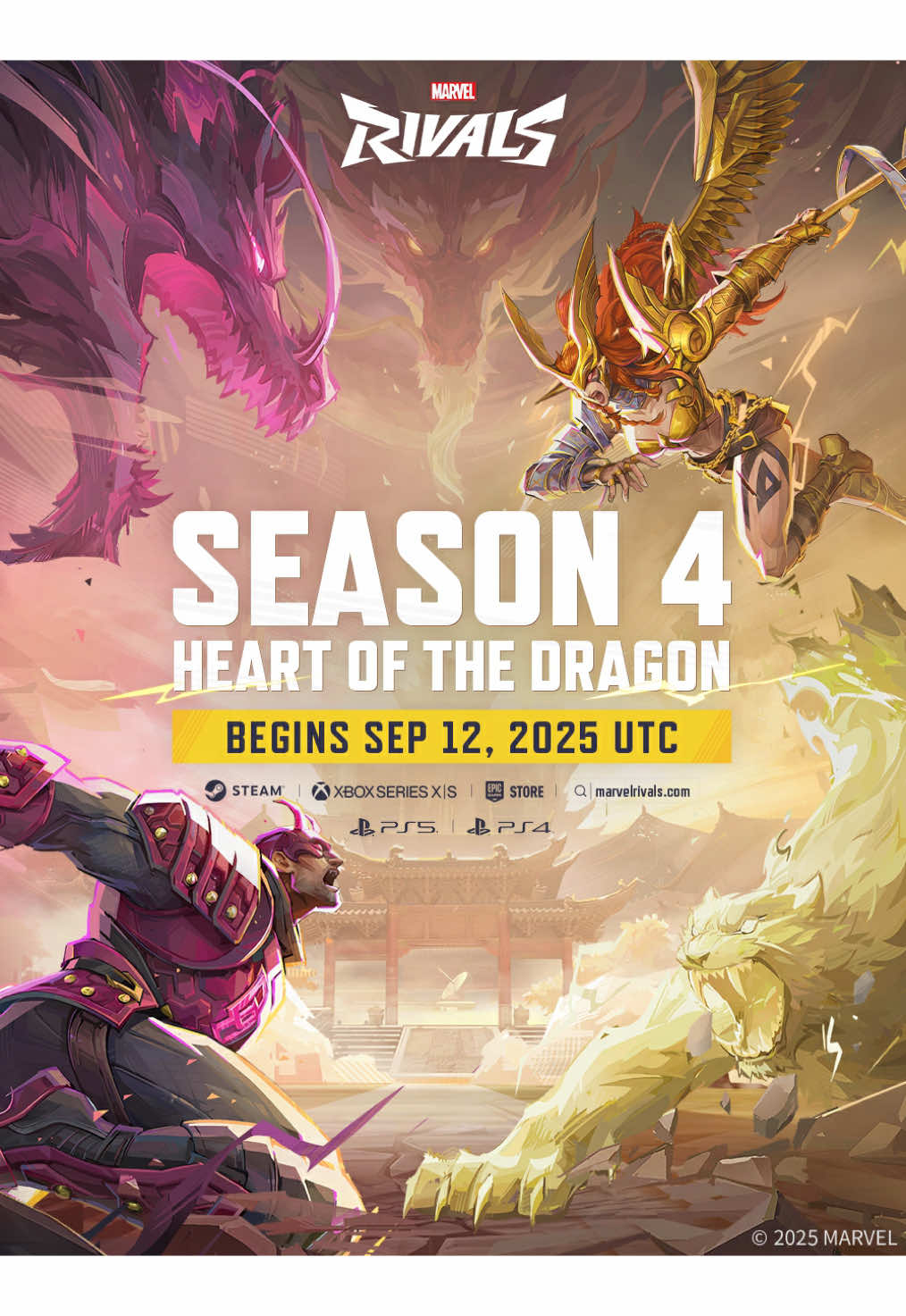The Heart of the Dragon awakens in Season 4 of #MarvelRivals, coming September 12, 2025 UTC. Watch the official trailer now! #MarvelGames #Gaming 