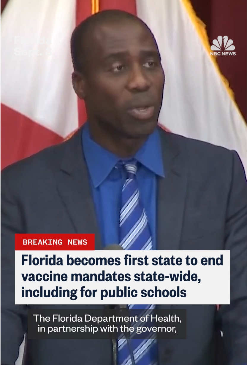 #Florida will become the first U.S. state to eliminate all #vaccine mandates, including in public schools. Florida Surgeon General Joseph #Ladapo says vaccine mandates drip “with distain and slavery” and he doesn’t believe the government has the right to tell citizens what to put in their bodies.