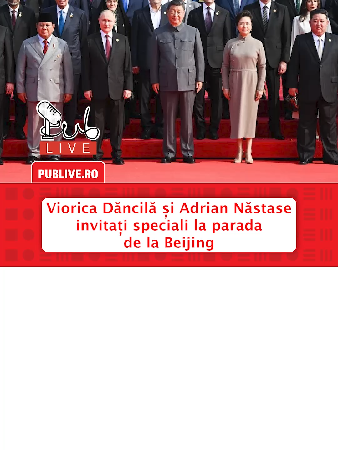 Adrian Năstase și Viorica Dăncilă apar în imaginile oficiale transmise de televiziunea de stat din China!#news #romania #publive #septembrie #putin #xijingping
