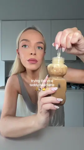 iced teddy bear honey latte!! 🧸🍯✨ ib: @riya #coffeerecipe #icedlatte #Recipe 