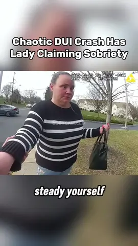 After crashing into a car, officers arrive on scene to a lady that slurs her speech and has a hard time standing straight. The woman denies drinking and officer soon found out she got a previous dui and blew .40% #bodycamera #fypツ #duiarrest 