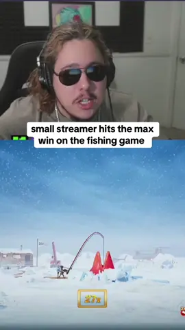 small streamer hits the max win on the fishing game #fishinggame #streamer #kickstreaming 