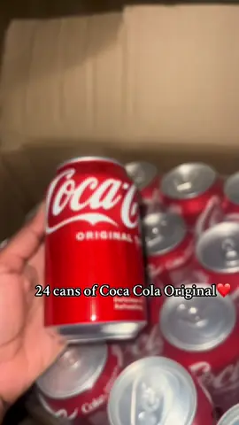 24 cans of Coca Cola original❤️ #cocacola #cokecan #can #tiktokmademebuyit #dealdrops 