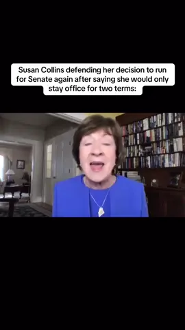 Susan Collins defending her decision to stay in the US Senate after her claim that she would only stay in office for two terms. #susancollins #grahamplatner #democracy #maine #senate 