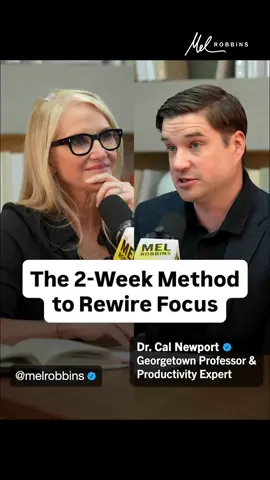 This is one of the BEST hacks I’ve ever heard to help you get things done even when you don’t feel like it. In this episode of The Mel Robbins Podcast, I sat down with Dr. Cal Newport, the #1 productivity expert and Georgetown professor, and he taught me how to build focus like a muscle.  It starts small: 20 minutes, a timer, and one rule… if you break focus, you reset the clock. Stick with it for two weeks, and you’ll be shocked at how much easier it feels to concentrate.  And once you hit that, you’ll get more done in less time, without feeling fried. This simple shift has the power to completely change your day. This episode drops Thursday, September 4th! 🎧 “How to Get Things Done, Stay Focused, and Be More Productive.” #melrobbins #melrobbinspodcast #productivityhack #getthingsdone 