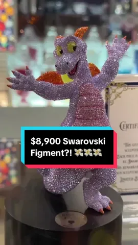 Opulent Figment fans will love this new Swarovski figure of the beloved Figment of Imagination! He sparkles with Swarovski crystals, studding his entire body! He even comes with a certificate of authenticity. And you read that caption correct, he is $8,900, with only 250 produced! Will you be one of the few to add this to their collection? Let us know in the comments! • #disneyparks #swarovski #figment #disney #disneymerchandise    