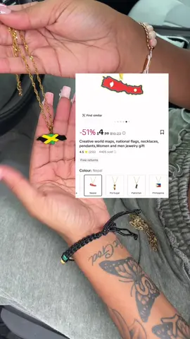 Find your flag while it’s on sale ‼️#flagnecklace #fypシ゚viral #carribean 