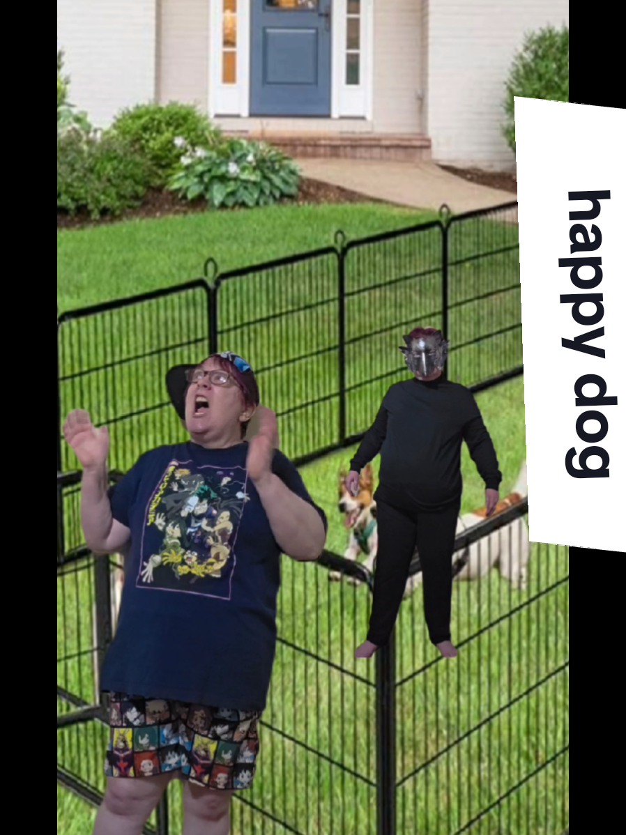 #happydog #hellishhound #sarabellwellescreepycosplay #Petrifyingpets #sarabellwelles Owen the obnoxious owner 