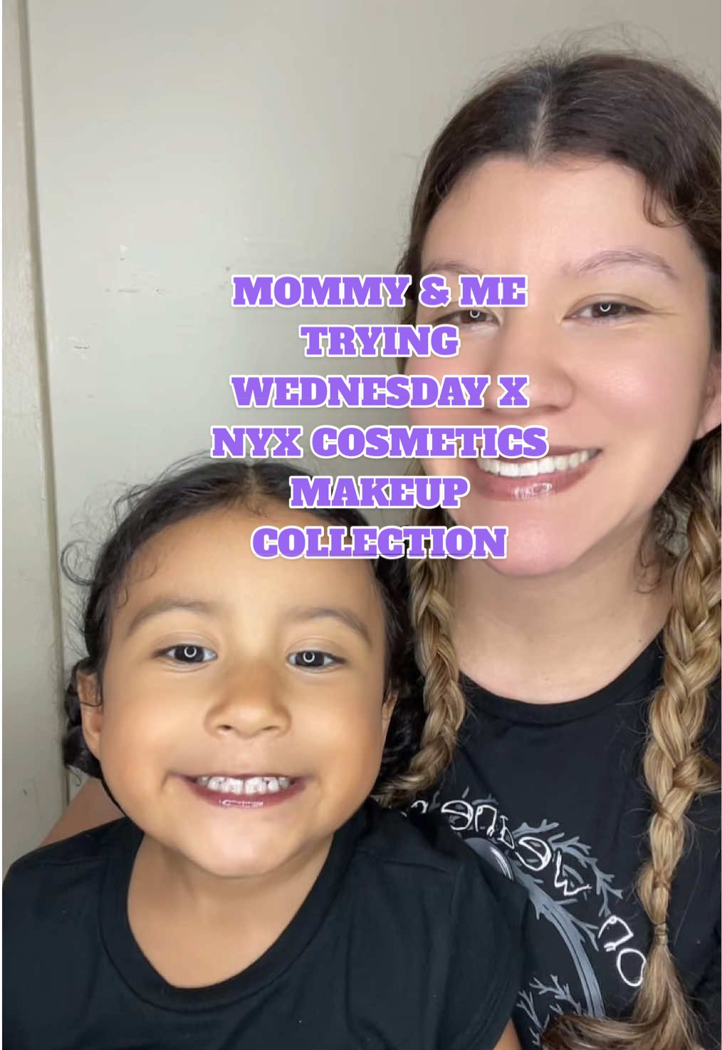 WEDNESDAY X NYX COSMETICS makeup collection unboxing and try on with my toddler 🖤💜we both love Wednesday and my husband surprised us with the collection (he got it mostly so she can play with the lipglosses😆)  Have you seen part 2 yet?  @NYX Professional Makeup  #wednesday #wednesdaynetflix #wednesdayaddams #wednesdaymakeup #thedeaddance Mommy and Me Makeup Wednesday Addams 
