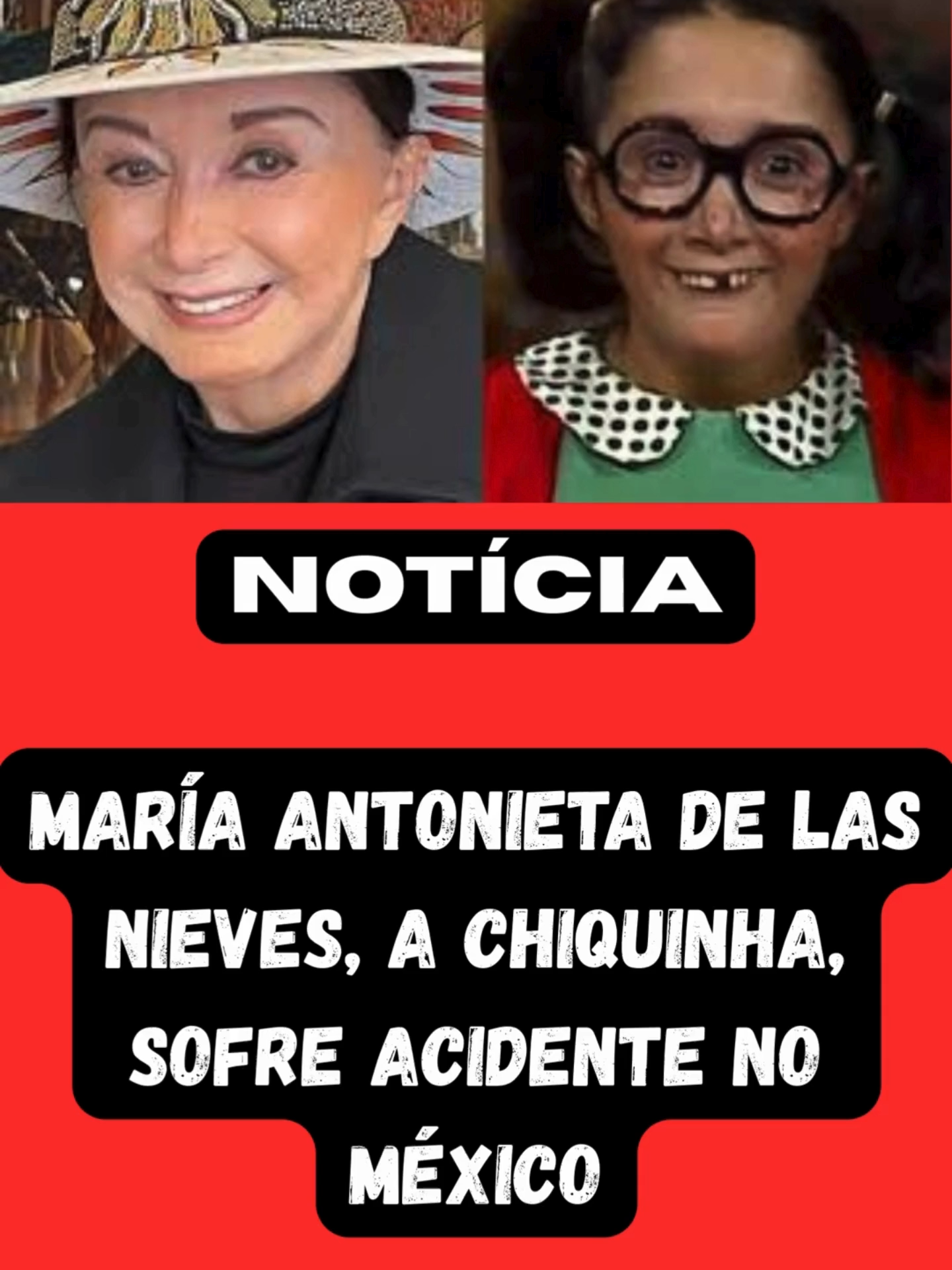 María Antonieta de las Nieves, a Chiquinha, sofre acidente no México -   🚨 A eterna Chiquinha do seriado Chaves, María Antonieta de las Nieves, sofreu um acidente ao cair de uma escada em teatro na Cidade do México! Aos 78 anos, a atriz preocupou fãs após recente internação e quadro de saúde delicado. Veja o vídeo que está viralizando e saiba como ela está agora! 🎭🇲🇽 #Chiquinha #MariaAntonieta #Chaves #FamososMéxico #NotíciaUrgente
