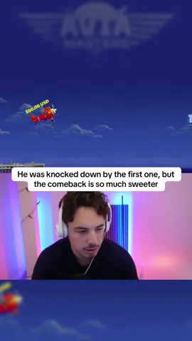 I was knocked down by the first one, but the comeback is so much sweeter #aviamasters #planegame #game #kickstreaming 