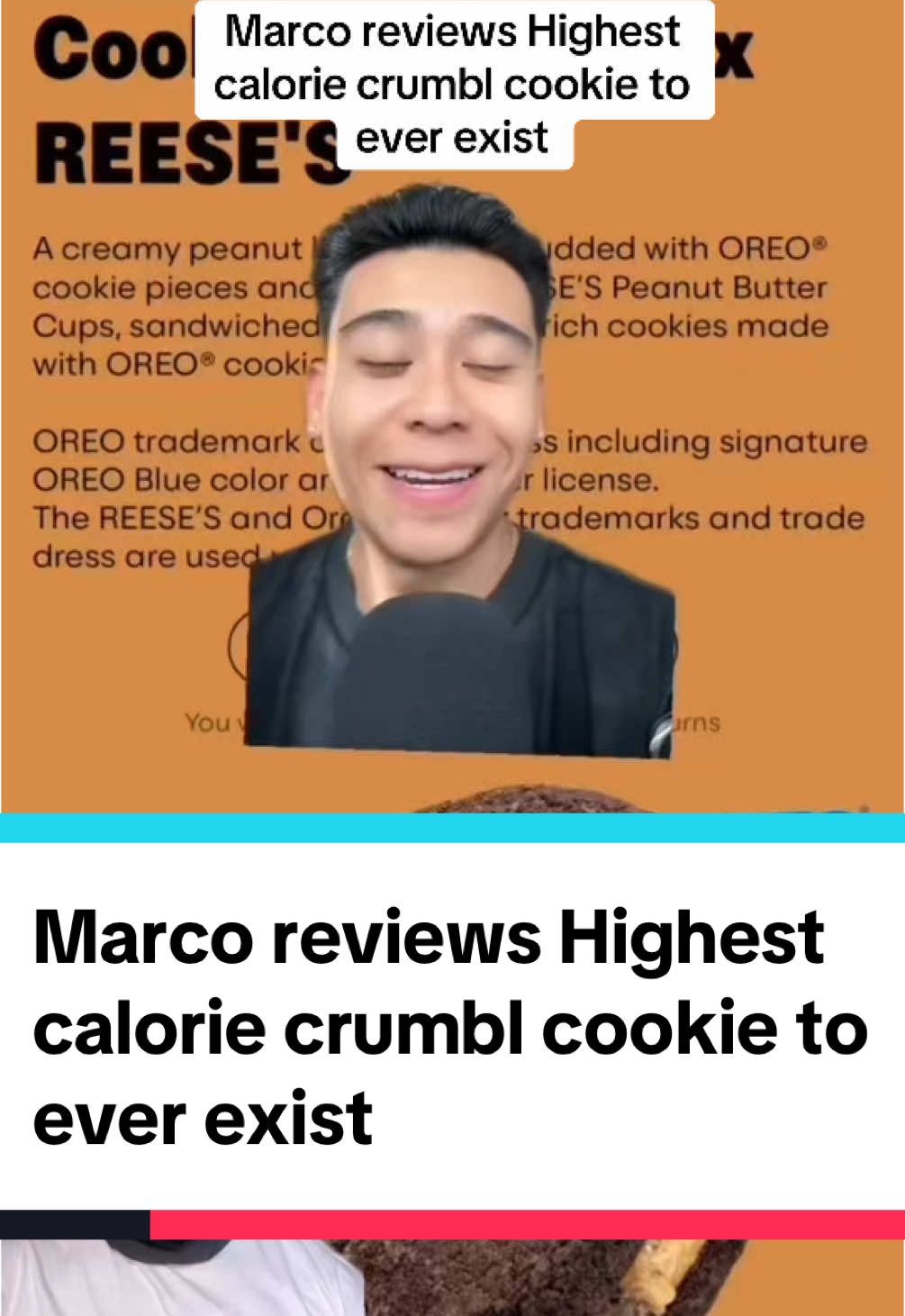 Marco reviews Highest calorie crumbl cookie to ever exist #marco #foodtiktok #foodvideos #foodcontent #foodreview #crumbl