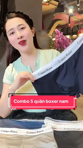 Combo 5 quần boxer nam #cohuyentaphoa #xuhuong 