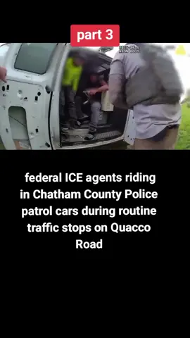 federal #ICE agents riding in #ChathamCounty Police patrol cars during routine traffic stops on Quacco Road #iceraids #illegalimmigrants #deportation 