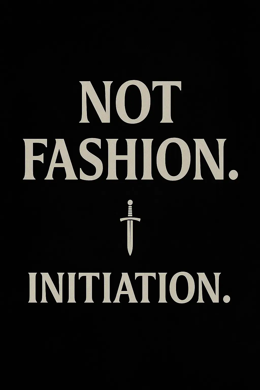 Not fashion. ⚔️ Initiation. GRIM DIVISION relics don’t restock. Once they’re gone, they’re gone. Would you claim your initiation piece? 👀🔥 Season of Shadows Drop is Tomorrow @4pm the store will be open for one hour.  #GrimDivision #StreetwearDrop #NotFashionInitiation #DarkAesthetic