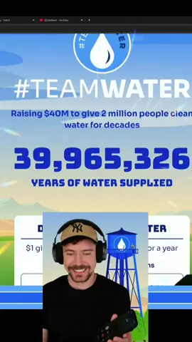 Mr Beast raised $40m for Project #TeamWater 