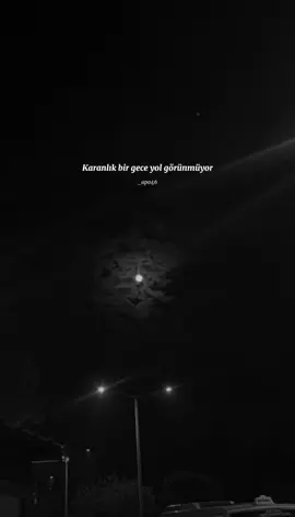 Karanlık bir gece, yol görünmüyor..