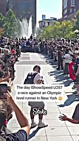 The day IShowSpeed LOST a race against an Olympic level runner in New York 🤯 #ishowspeed #fyp 