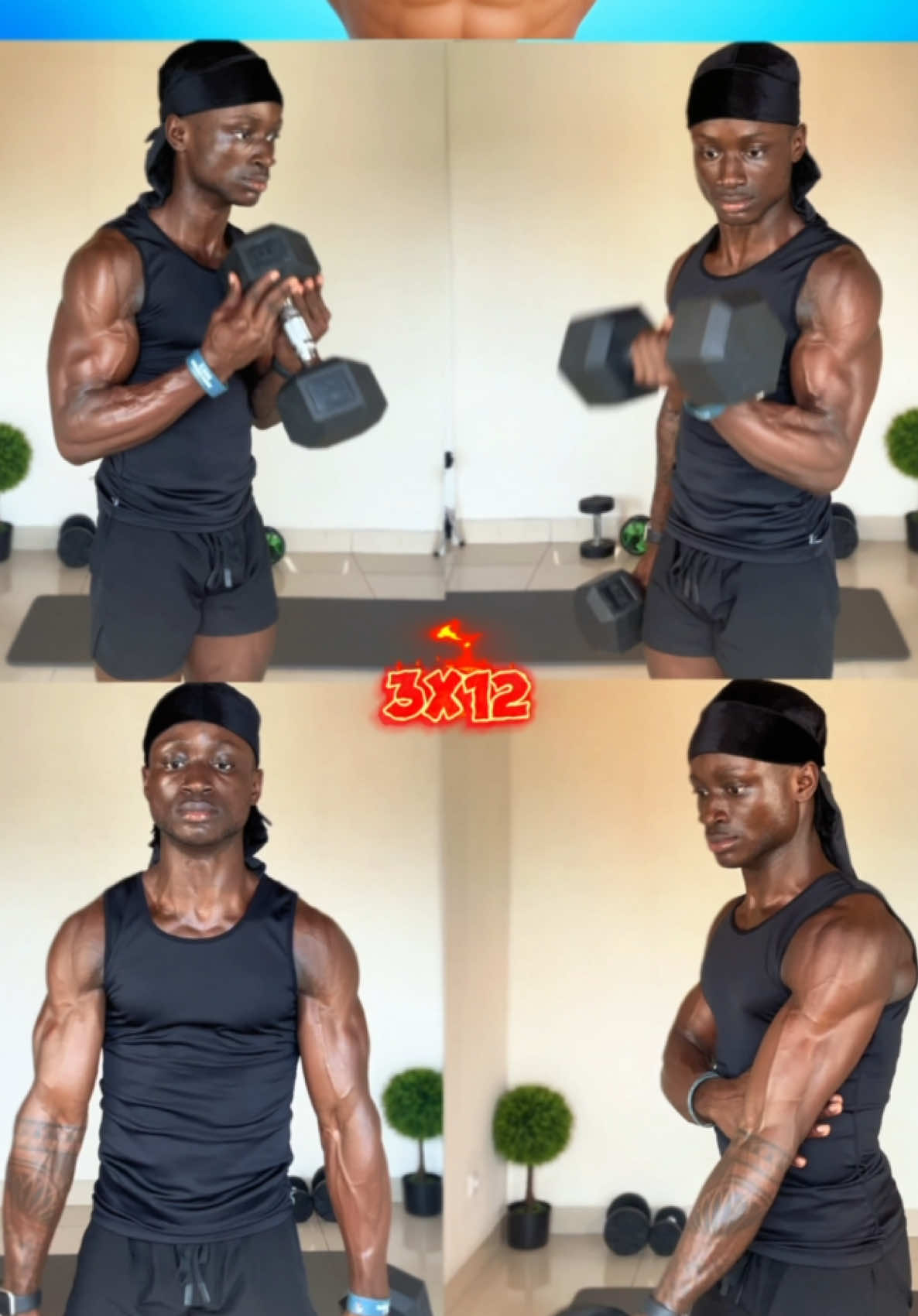 Dumbbell bicep workout 🗿 #workout #dumbbellworkout #bicep 