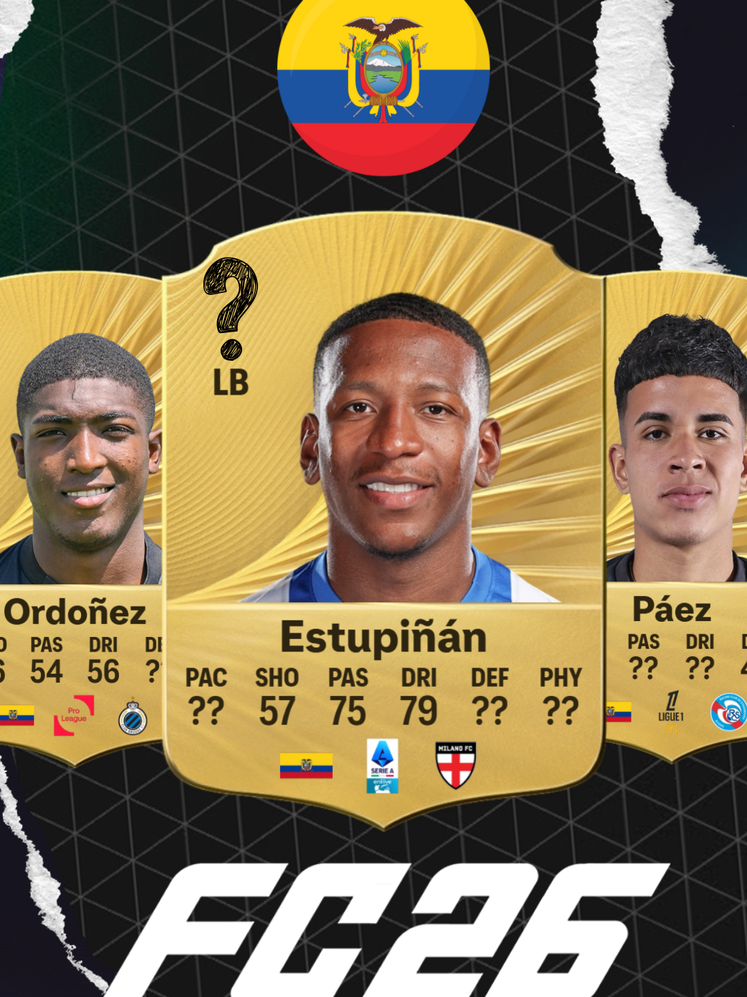 JUGADORES ECUATORIANOS MEDIAS EN EAFC 26  #eafc26 #fc26 #ecuador #ecuador🇪🇨 #kendrypaez#estupiñan #joelordoñez