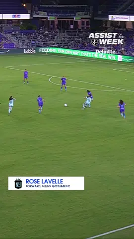 Midfield maestro Rose Lavelle doing what she does. 🪡 Rose wins #Deloitte Assist of the Week for Week 18! #NWSL @Gotham FC 