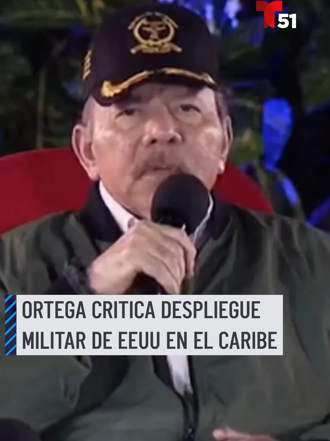 El presidente de Nicaragua, Daniel Ortega, afirmó este martes que el despliegue militar de Estados Unidos en el sur del mar Caribe “no va a ningún lado” y que, a su juicio, Washington busca “amedrentar” a los gobiernos latinoamericanos, en especial al de Venezuela. #venezuela #danielortega #caribe #nicaragua