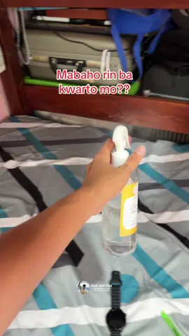 Walang takas ang baho sa kwarto ko dahil sa linen spray! #linenspray #airfreshener #humidifier 