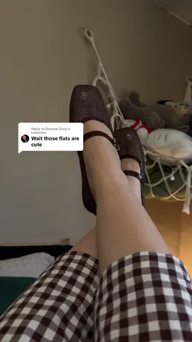 Replying to @Denisse Gonz thank you 🤎 they’re super comfy too! I expected otherwise because of the material. 10/10 #meshflats #maryjane #falloutfits #shoeinspo 