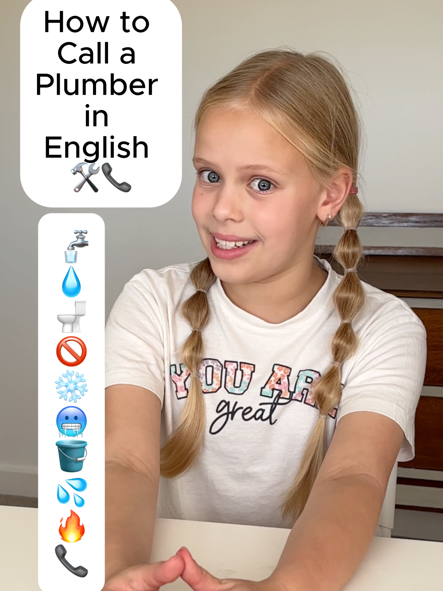 English Phone Call Practice 📞 | Learn Everyday English Conversation with a Plumber 🚰 Emergency | Video #1  Learn English phone call practice with a real-life situation! 📞 In this video, you will practice an emergency call to a plumber 🚰🚽🥶. This lesson will help you improve: ✅ Speaking English on the phone ✅ Listening skills for real conversations ✅ Everyday English phrases for emergencies ✅ Vocabulary about home problems: dripping tap 💧, blocked toilet 🚽❌, no hot water ❄️, leaking radiator 🔥💧 Perfect for English learners (B1–B2) who want to: 🌍 learn English for real life ✨ understand English by ear 💬 speak more confidently on the phone 🎯 Watch, listen, repeat — this English practice will train your phone skills and prepare you for everyday conversations. #LearnEnglish #englishtips #englishlesson #myrafreshmind #unitedkingdom #englishteachers #englishfun