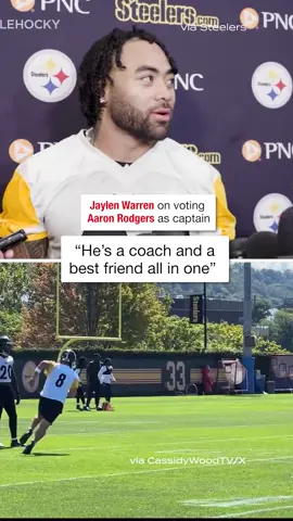 Aaron Rodgers has already made quite an impression on his teammates. #Steelers #nfltiktok #nflfootball #nfl